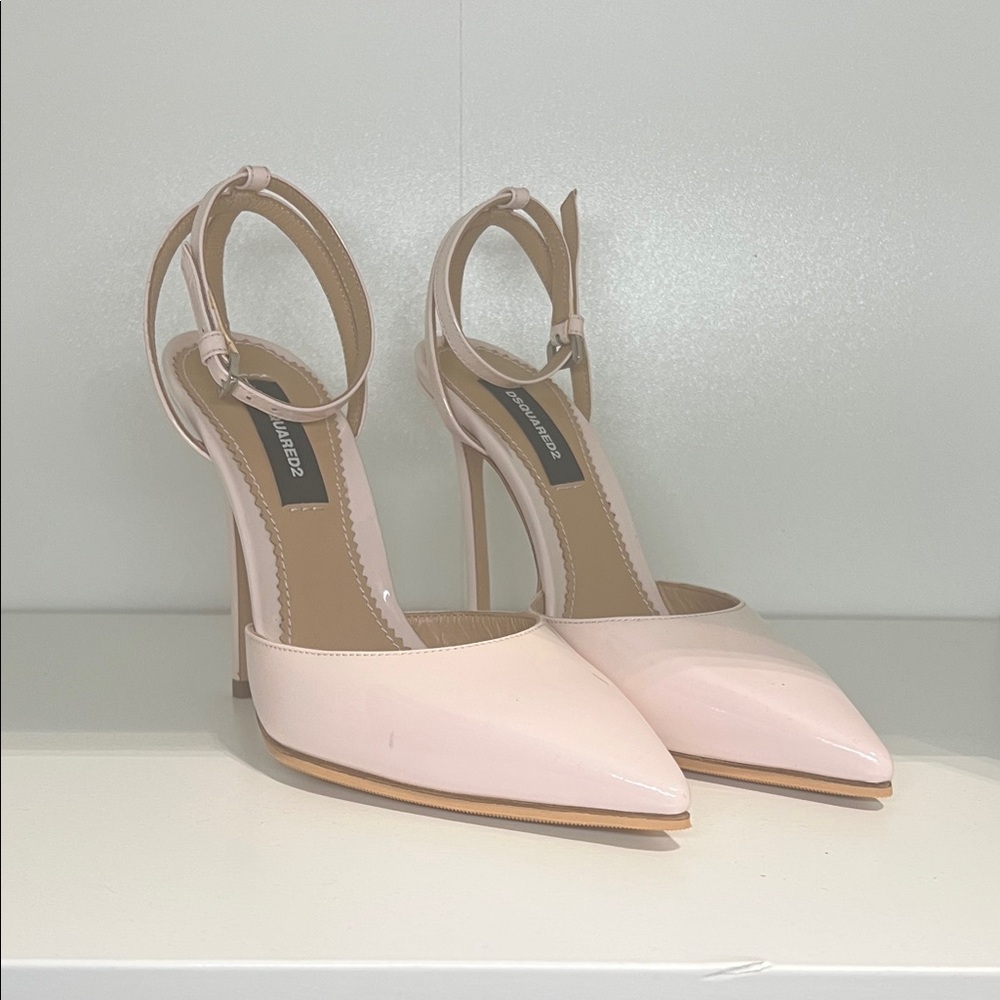 DSQUARED2 Light Pink Ankle Strap Heels